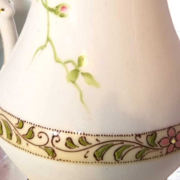 Antique NIPPON Hot Chocolate/Tea /Coffee POT Hand-Painted Japan Circa 1899-1921 - Picture 10 of 16